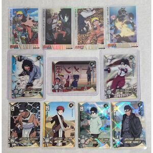 Narutu TCG Lot Of 11 Shiny Holos And HR Cards 2002MK-2007SP NM
